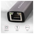 Pikkukuva 2 / 6: AXAGON, ADE-TR Kompakti alumiininen USB 3.2 Gen 1 Gigabit Ethernet 10/100/1000Mbit sovitin automaattisella asennuksella