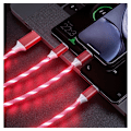 Pikkukuva 3 / 3: Platinet-kaapeli USB - USB-C LED 2A 1m, punainen (45741)