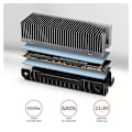 Miniatyrbillede 2 af 4: AXAGON, passiv køler i aluminium til enkelt- og dobbeltsidede M.2 SSD'er størrelse 2280, højde 24 mm, CLR-M2XT