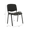 Miniatyrbillede 2 af 2: Gæstestol ISO sort/sort