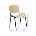 Miniatyrbillede 2 af 2: Gæstestol ISO bøg/sort