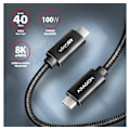 Miniatyrbilde 2 av 8: AXAGON, USB Type C - USB Type C, Data og lading USB4 Gen 3x2-kabel, 1 m, BUCM432-CM10AB