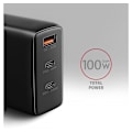 Pikkukuva 2 / 7: AXAGON, GaN-seinälaturi, 3x portti (USB-A + 2x USB-C), PD3.0/PPS/QC4+/SFC2.0/AFC/SCP/FCP/Apple, 100 W, ACU-DPQ100