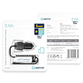Miniatyrbild 2 av 2: Platinet bilströmadapter 3,4A USB-A + USB-C (45483)