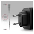 Miniatyrbilde 3 av 8: AXAGON, GaN vegglader 2x port (USB-A + USB-C), PD3.0/PPS/QC4+/SFC2.0/AFC/SCP/FCP/Apple, 45W, ACU-PQ45
