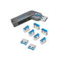 Miniatyrbillede 1 af 4: Logilink, USB-portblokering (1x nøgle og 8x låse), AU0045