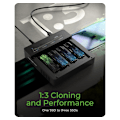 Pikkukuva 2 / 6: Raidsonic, 4-paikkainen USB4-monistin (1:3-klooni) NVMe M.2 SSD:lle, IB-4013MCL-C4
