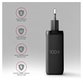 Pikkukuva 5 / 7: AXAGON, GaN-seinälaturi, 3x portti (USB-A + 2x USB-C), PD3.0/PPS/QC4+/SFC2.0/AFC/SCP/FCP/Apple, 100 W, ACU-DPQ100