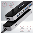 Pikkukuva 2 / 7: AXAGON, SuperSpeed ​​USB-C Combo 6in1 Hub, HMC-6H4A