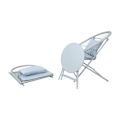 Miniatyrbillede 4 af 5: Balcony set YOLANDA 2 chairs and table, light gray