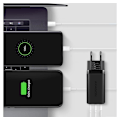 Miniatyrbillede 6 af 10: AXAGON, GaN vægoplader 3x port (USB-A + 2x USB-C), 65W, ACU-DPQ65