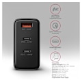 Miniatyrbillede 4 af 7: AXAGON, GaN vægoplader, 3x port (USB-A + 2x USB-C), PD3.0/PPS/QC4+/SFC2.0/AFC/SCP/FCP/Apple, 100W, ACU-DPQ100