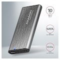 Miniatyrbilde 2 av 11: AXAGON, ekstern USB-C 3.2 Gen 2 metallboks for M.2 NVMe & SATA SSD-disker, EEM2-SG2