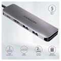 Miniatyrbilde 2 av 8: AXAGON, SuperSpeed ​​USB-C COMBO 5in1 Hub, HMC-5