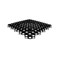 Miniatyrbillede 1 af 5: Plastudlægger MULTI GRID sort, højde 40mm / 600x600mm