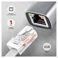 Miniatyrbilde 2 av 6: AXAGON, ADE-TXPD USB-C Gigabit Ethernet-adapter med PD 100W