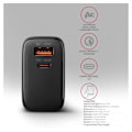 Miniatyrbilde 4 av 8: AXAGON, GaN vegglader 2x port (USB-A + USB-C), PD3.0/PPS/QC4+/SFC2.0/AFC/SCP/FCP/Apple, 45W, ACU-PQ45