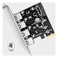 Pikkukuva 3 / 6: AXAGON, PCI-Express-kortti neljällä ulkoisella USB-A 5Gbps -portilla, PCEU-430RS