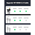 Pikkukuva 4 / 7: Liitäntätarvikkeet, HD103-kaapeli HDMI-HDMI-kulma, 4K, 2m musta, ugreen