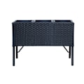 Miniatyrbilde 3 av 3: Blomsterkasse WICKER 80x34xH54cm, sort