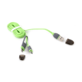 Miniatyrbillede 1 af 4: Platinet kabel USB - microUSB/Lightning 1m, grøn (42872)