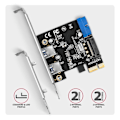 Pikkukuva 3 / 6: AXAGON, PCI-Express-kortti, jossa on pari sisäistä ja pari ulkoista USB 5Gbps -porttia, PCEU-232RS
