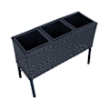 Miniatyrbilde 2 av 3: Blomsterkasse WICKER 80x34xH54cm, sort