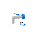 Pikkukuva 2 / 2: Set - PP 90 ° tap with IBCS60x6 adapter for 25mm hose with PTFE tape