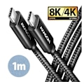 Miniatyrbilde 1 av 8: AXAGON, USB Type C - USB Type C, Data og lading USB4 Gen 3x2-kabel, 1 m, BUCM432-CM10AB