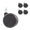 Miniatyrbilde 1 av 2: Hjul 5 stk, D65mm, selvbremsende, sort