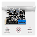 Miniatyrbillede 4 af 6: AXAGON, PCI-Express-kort med et par interne og et par eksterne USB 5Gbps-porte, PCEU-232RS