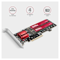 Miniatyrbillede 2 af 6: AXAGON, PCIe 2x NVMe M.2-controller, PCEM2-ND