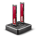 Miniatyrbilde 1 av 8: AXAGON, USB-C 3.2 Gen2 - 2x NVMe CLONE DUAL SDD Dock Station, ADSA-M2C