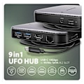 Miniatyrbilde 2 av 9: AXAGON, USB-C 10 Gbps UFO 9in1 Hub, HMC-UFO
