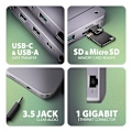 Miniatyrbillede 3 af 9: AXAGON, USB-C 10 Gbps GEN2COMBO 12in1 Hub, HMC-12GM2