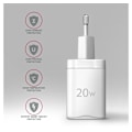 Miniatyrbilde 5 av 7: AXAGON, vegglader 1x port USB-C, PD3.0 / PPS /QC4+/AFC/FCP/Apple, 20W, ACU-PD20W