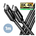Miniatyrbilde 1 av 9: AXAGON, USB Type C - USB Type C, Data og lading USB4 Gen 3x2-kabel, 1 m, BUCM3-CM15AB