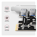 Pikkukuva 4 / 6: AXAGON, PCI-Express-kortti neljällä ulkoisella USB-A 5Gbps -portilla, PCEU-430RS
