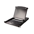 Miniatyrbild 1 av 4: Aten, 8-portars PS/2-USB VGA 17" LCD KVM-switch med Daisy-Chain-port och USB Perifer Support, CL5708M