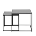 Miniatyrbillede 2 af 2: Sofaborde 2 stk SEAFORD 40x40xH40cm, 50x50xH45cm, sort