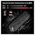 Miniatyrbilde 4 av 4: AXAGON, passiv kjøler i aluminium for enkelt- og dobbeltsidige M.2 SSD-er størrelse 2280, høyde 24 mm, CLR-M2XT