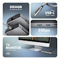 Miniatyrbilde 4 av 9: AXAGON, Multiport USB-C 5Gbps hub, HMC-8HLSA