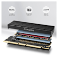 Miniatyrbilde 3 av 7: AXAGON, PCI-Express x16-adapter med kjøler for tilkobling av en NVMe M.2 SSD-stasjon til en datamaskin, PCEM2-XS