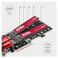 Miniatyrbillede 3 af 6: AXAGON, PCIe 2x NVMe M.2-controller, PCEM2-ND