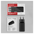 Miniatyrbillede 8 af 10: AXAGON, GaN vægoplader 3x port (USB-A + 2x USB-C), 65W, ACU-DPQ65