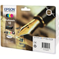 Miniatyrbillede 1 af 2: EPSON Multipack T1626 - Fyldepen - Sort, Cyan, Magenta, Gul (C13T16264012)
