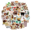 Miniatyrbild 1 av 5: Vintage Coffee Water Cup Decals 50 Sheets J J