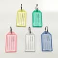 Miniatyrbild 5 av 5: Transparenta vändbara bagagetaggar, 5-pack, flexibelt silikon