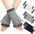 Men's and Women's Winter Gloves, Touchscreen Compatible, Windproof, Thermal, Warm Gloves for Cold Weather, Light Grey 21cm