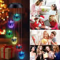 Miniatyrbild 2 av 5: LED Solar Wind Chime Outdoor, Color Changing Crystal Owl Wind C